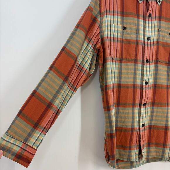 L.L. Bean Button Down Shirt Mens S Plaid Slightly Fitted Organic Cotton Gorpcore - Picture 4 of 8